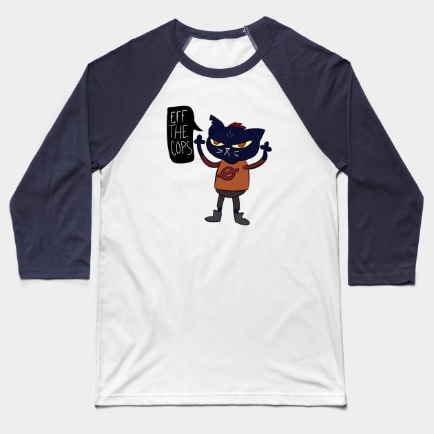 Mae Borowski Night in the Woods - "Eff the Cops" Baseball T-Shirt by daynamayday